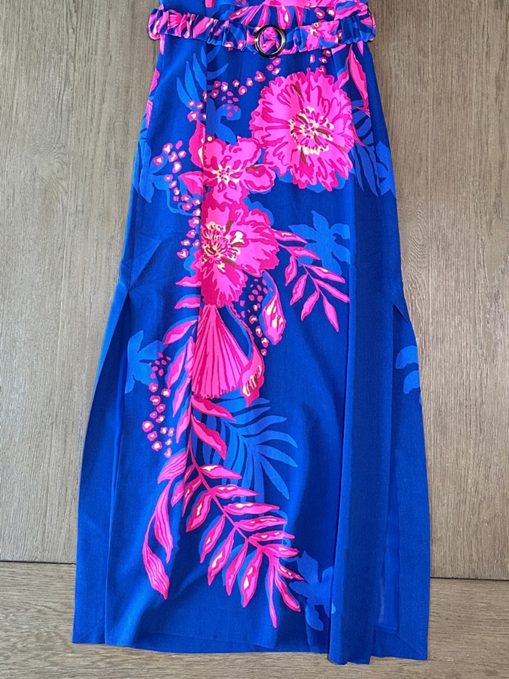 Lilly Pulitzer Floral Maxi Dress Belted Size 10 - Picture 4 of 13